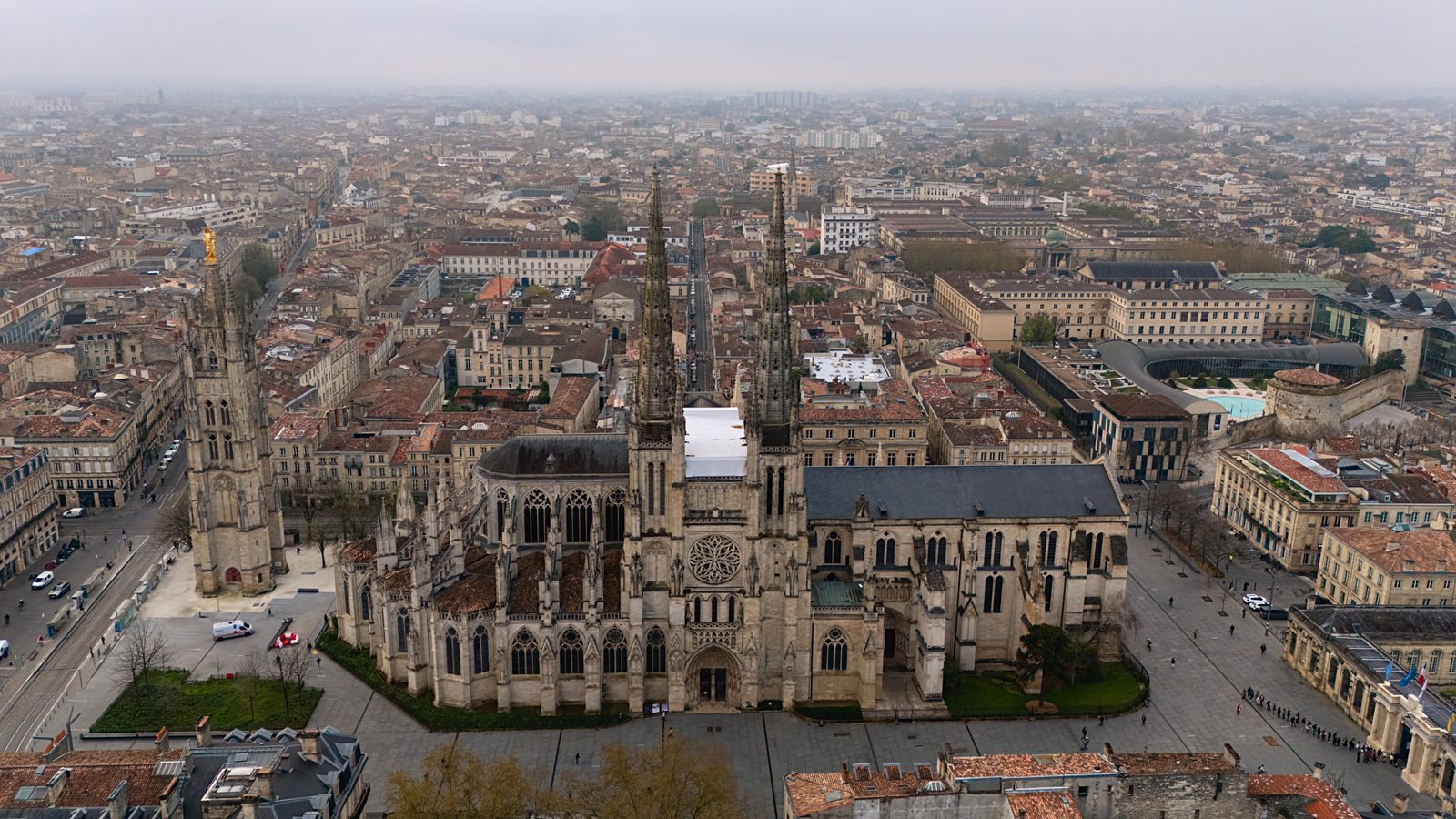 Saint-André Cathedral and the Pey-Berland tower in Bordeaux